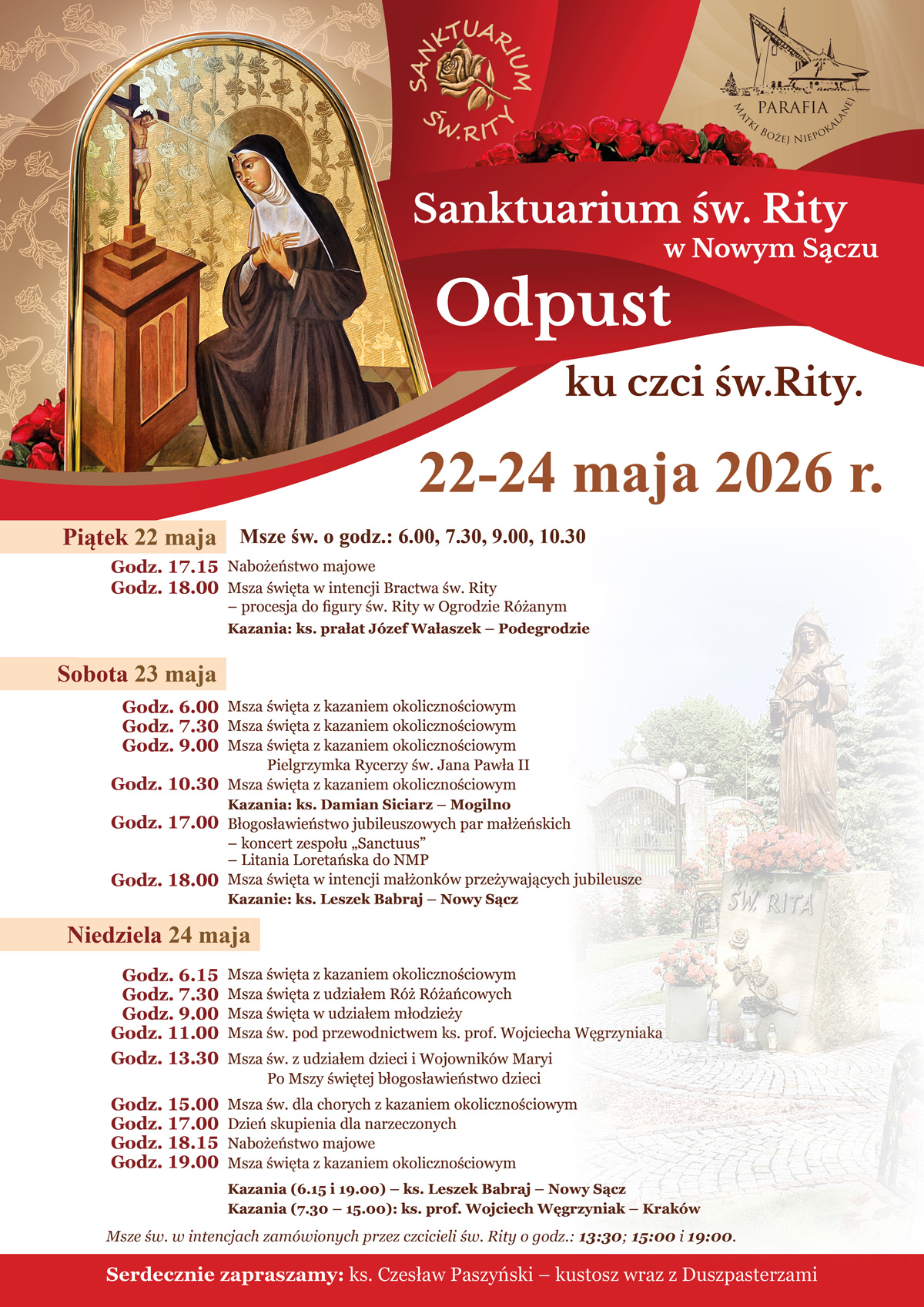 ŚW. RITA - ODPUST - PLAKAT 2026
